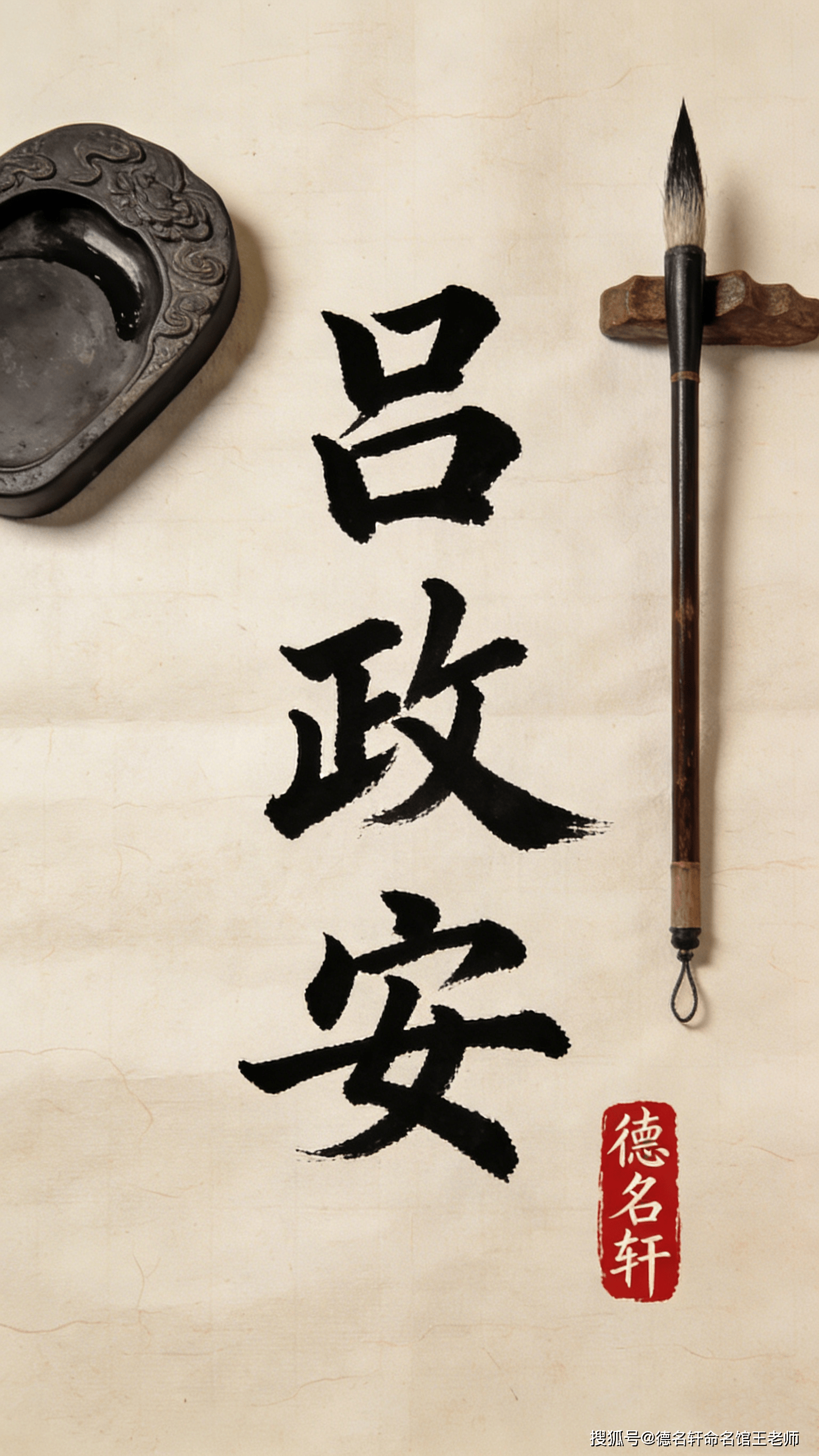 原創寶寶起名案例 呂政安：政通仁安，鼎鼐和鳴