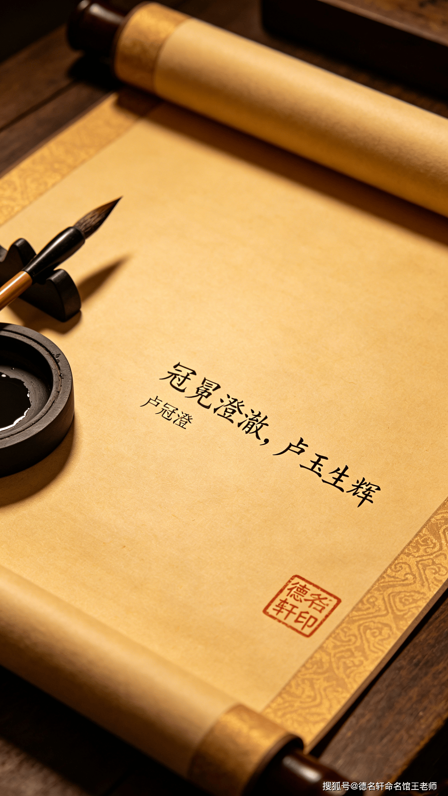 原創2026年寶寶起名案例 盧冠澄：冠冕澄澈，盧玉生輝
