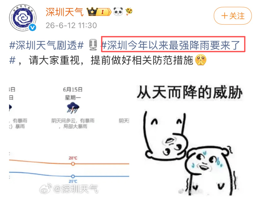關好門窗！深圳今年以來最強降雨要來了
