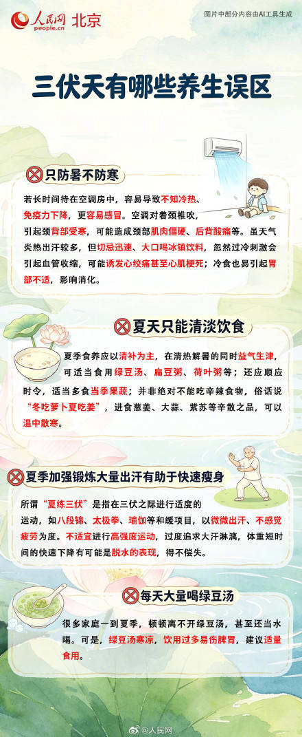收藏！超實用的三伏健康小知識