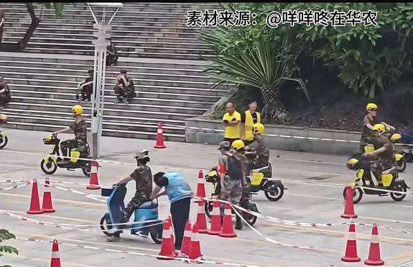 廣東一大學軍訓教騎“電雞”，網友評論亮了